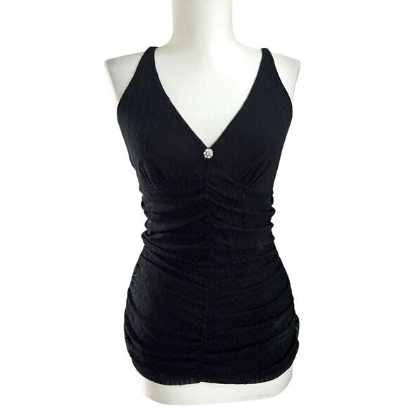 Vintage Express Lace Jeweled Top Size Size S Sheer Whimsigoth Fairy Grunge Y2K - Picture 3 of 14